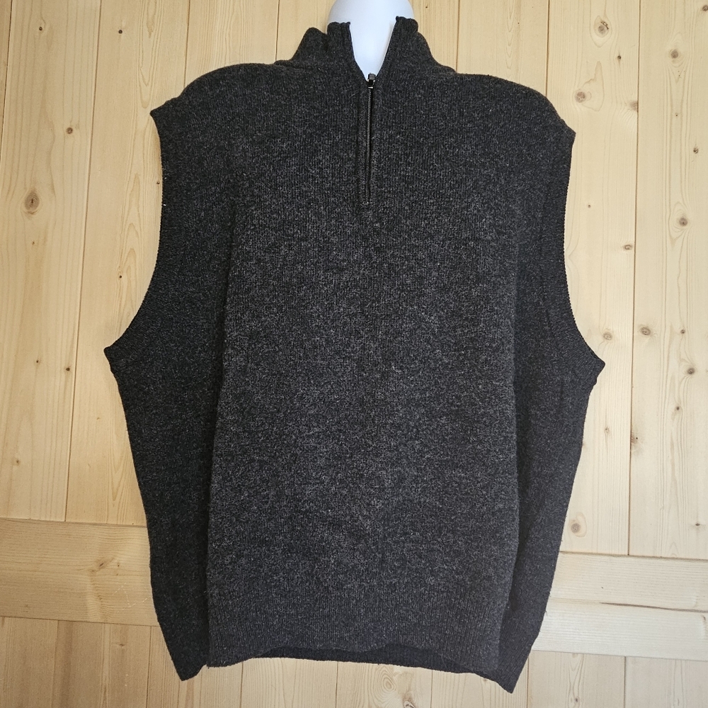 Orvis XL Men's Black Wool Sweater Vest